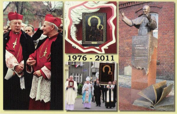 Pocztówka okolicznościowa poświęcona 35. rocznicy pobytu Karola Wojtyły w Ostrowie Wielkopolskim